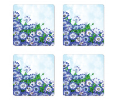 Wildflowers in Grass Coaster Set Of Four