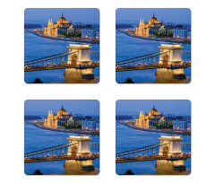 River of Budapest Bridge Coaster Set Of Four