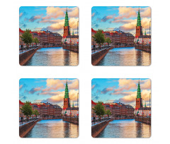 Sunset of Copenhagen Coaster Set Of Four