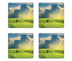 Summer Spring Rural Coaster Set Of Four