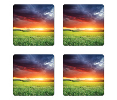 Sunset Modern View Coaster Set Of Four