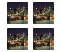 Nighttime Picturesque Coaster Set Of Four