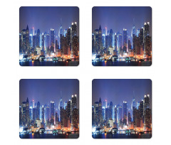 River and Skyline Photo Coaster Set Of Four