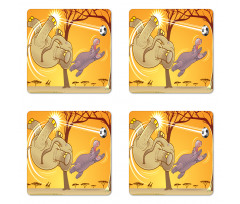 Elephant and Hippo Ball Coaster Set Of Four