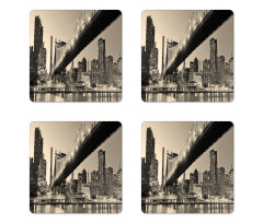 Vintage Queensboro Bridge Coaster Set Of Four