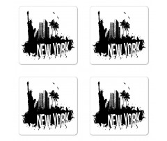 Cool Calligraphic Layout Coaster Set Of Four