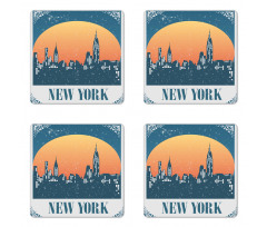 New York City at Sunset Coaster Set Of Four