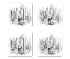 Watercolor Composition Coaster Set Of Four