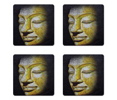 Old Ancient Gothic Statue Coaster Set Of Four