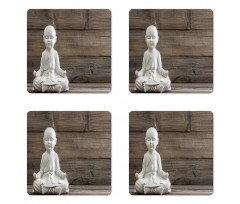 Meditating Asian Baby Coaster Set Of Four