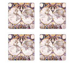 Sun Sky Birds Clouds Coaster Set Of Four