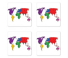 Educational Modern Coaster Set Of Four