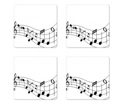 Graphic Design of Sounds Coaster Set Of Four