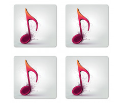 Single Note Flourishes Coaster Set Of Four