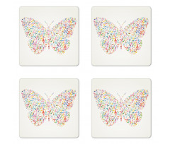 Butterfly with Notes Coaster Set Of Four