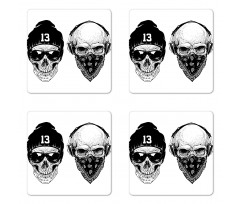 Funny Skull Band Coaster Set Of Four