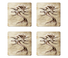 Vintage Mythical Art Coaster Set Of Four