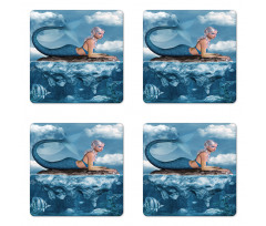 Mythical Sea Graphic Coaster Set Of Four