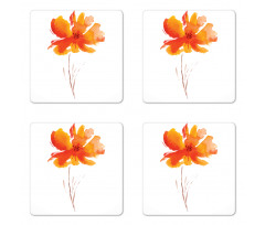 Romantic Poppy Coaster Set Of Four