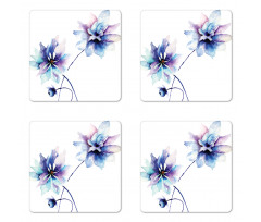 Retro Flowers Coaster Set Of Four