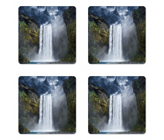 America Cliffs Scene Coaster Set Of Four