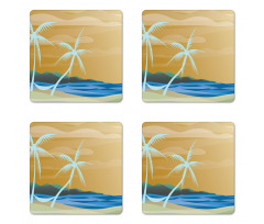Sandy Exotic Beach Coaster Set Of Four