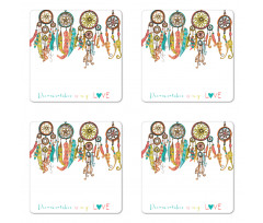 Boho Dreamcatchers Coaster Set Of Four