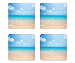 Tropical Sea Coast Sky Coaster Set Of Four