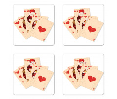 Gambler Queen Coaster Set Of Four