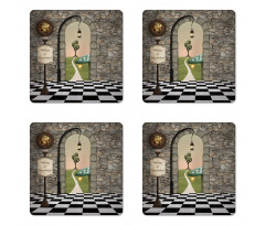 Fairytale Motif Coaster Set Of Four