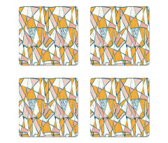 Broken Tile Look Pattern Coaster Set Of Four