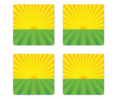 Simplistic Summer Sunrise Coaster Set Of Four