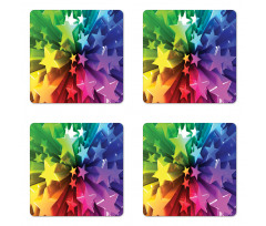 Cheerful Burst of Stars Coaster Set Of Four