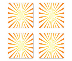 Sunrays in Tangerine Tones Coaster Set Of Four