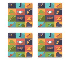 Jazz Equipment Music Coaster Set Of Four