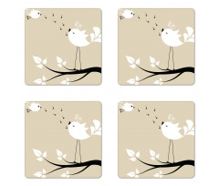 2 Birds on a Branch Coaster Set Of Four