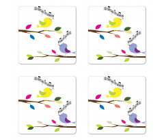 Colorful Mascots Singing Coaster Set Of Four