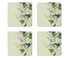 Flock of Flying Pigeons Coaster Set Of Four