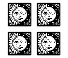 Themed Crescent Coaster Set Of Four