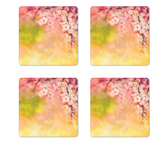 Sakura Floral Beauty Coaster Set Of Four