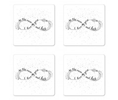 Endless Loop Stars Moon Coaster Set Of Four