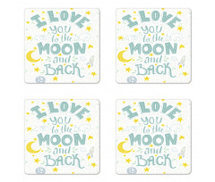 Crescent Moon Planets Coaster Set Of Four