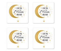 Loving Feel Stars Affection Coaster Set Of Four