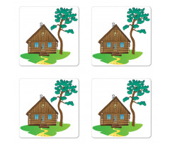 Lodge in Countryside Art Coaster Set Of Four