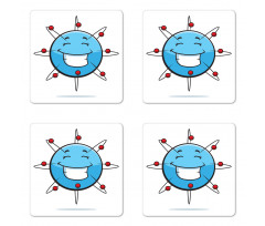 Scientific Cheerful Particle Coaster Set Of Four