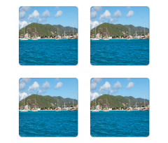 Coast of Sint Marteen Island Coaster Set Of Four