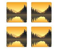 Calm Waters Hills Forest Coaster Set Of Four