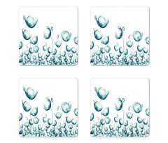 Poppy Flora Windy Day Coaster Set Of Four