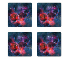 Milky Way Star Cluster Coaster Set Of Four