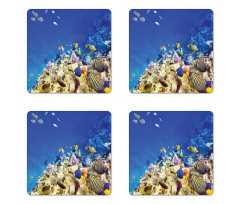 Caribbean Seascape Coaster Set Of Four